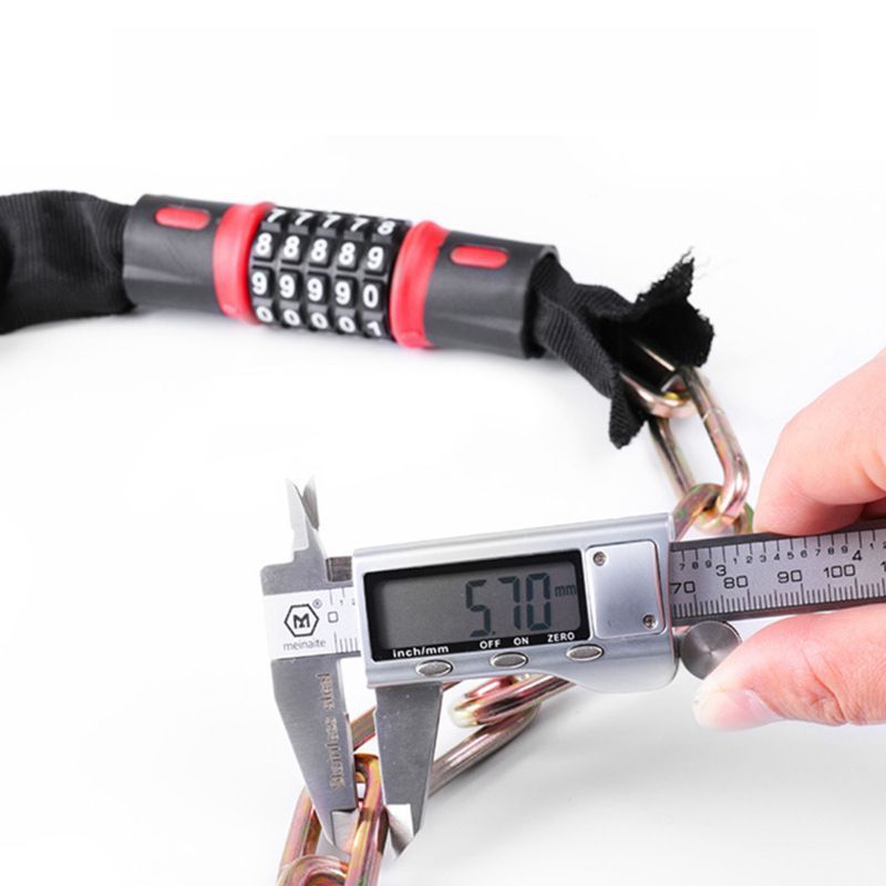 Bike Combination Lock - Black Red, 1.2m - Image 2