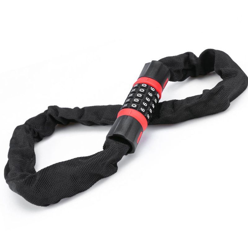 Bike Combination Lock - Black Red, 1.5m - Image 3