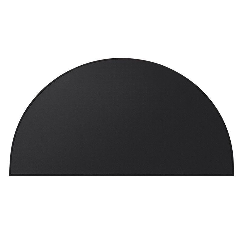 Black Semi-Circle Fireplace Mat - Image 1