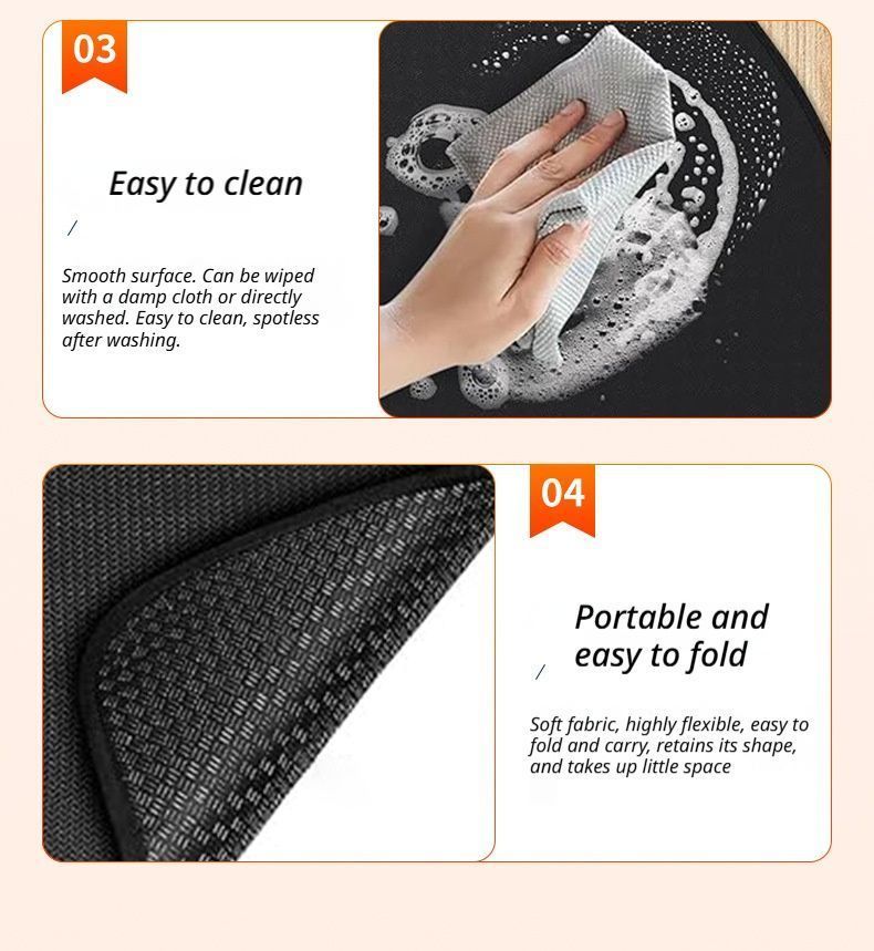 Black Semi-Circle Fireplace Mat - Image 5