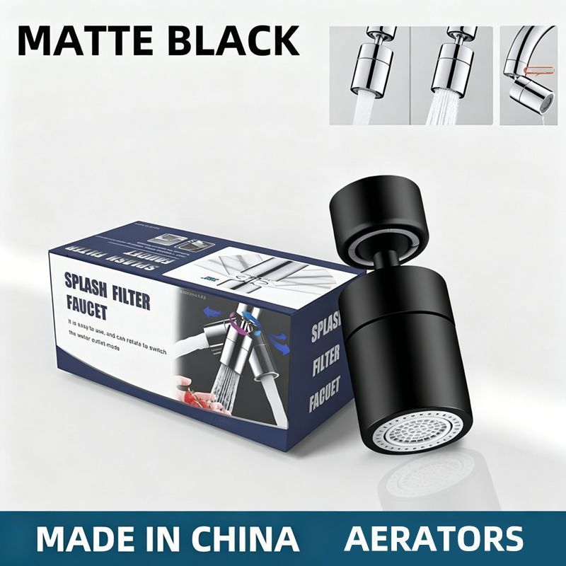 Splash-proof Nozzle Matte Black - Image 1