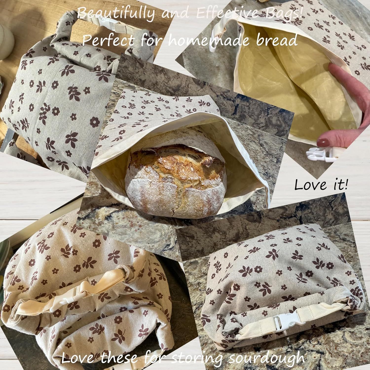 2 Pack Beeswax Bread Bags - Image 4