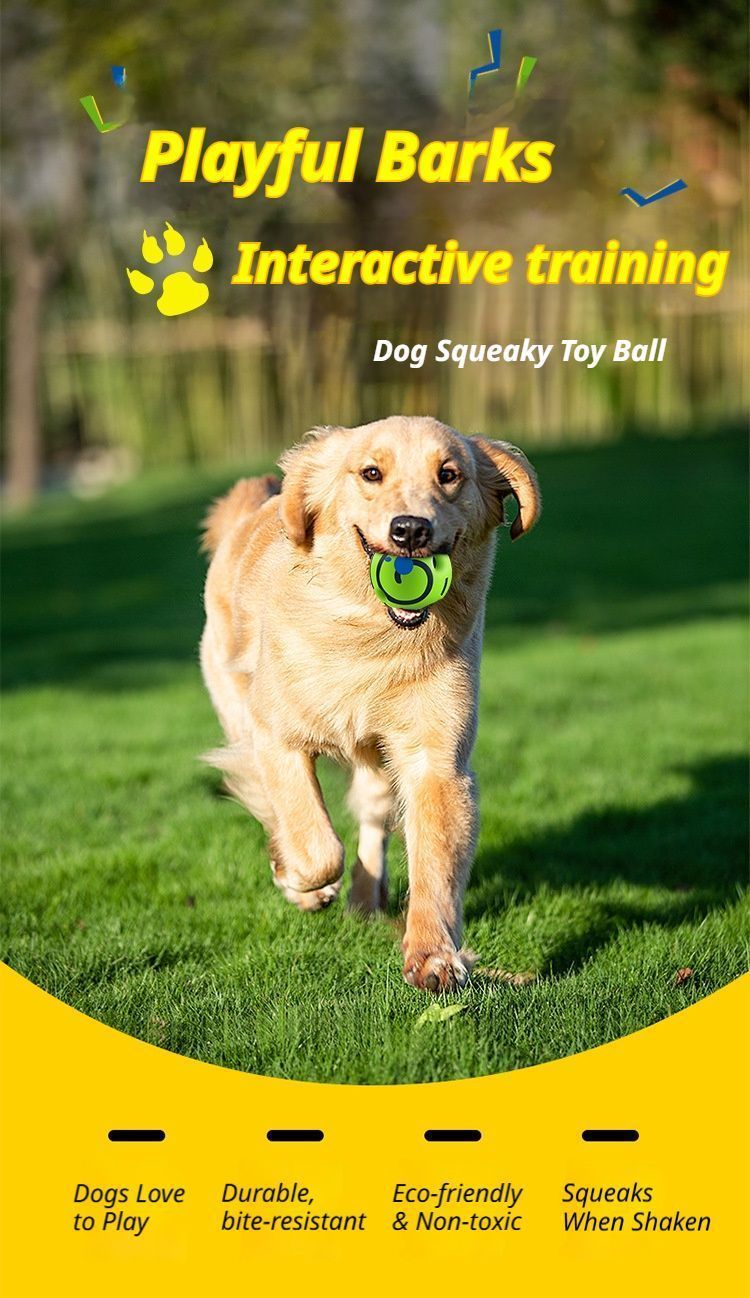 7cm Dog Squeaky Ball OPP Bag - Image 2