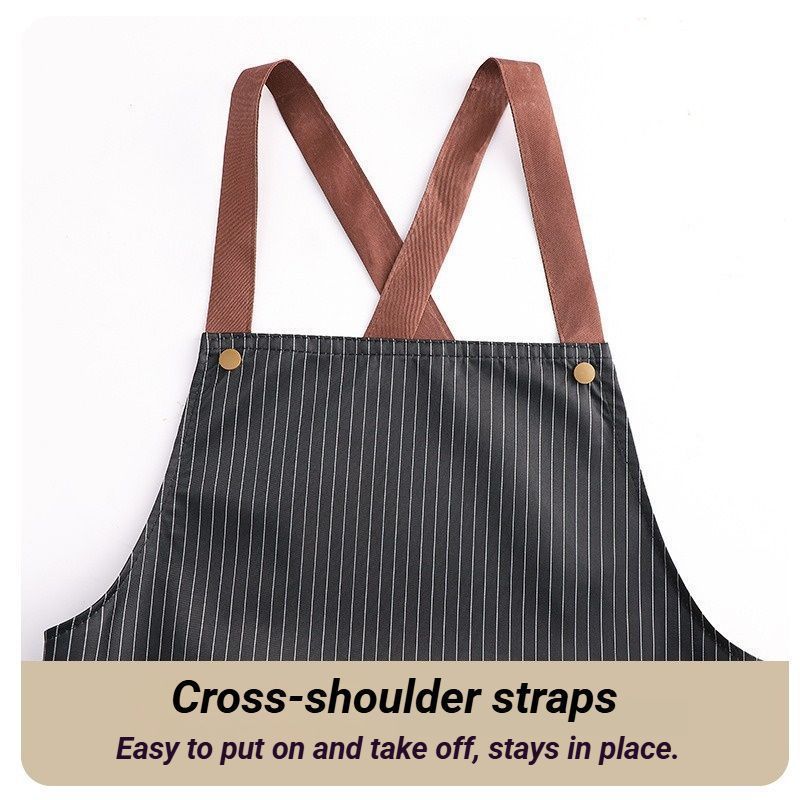 2-Pack Navy Waterproof Aprons - Image 5