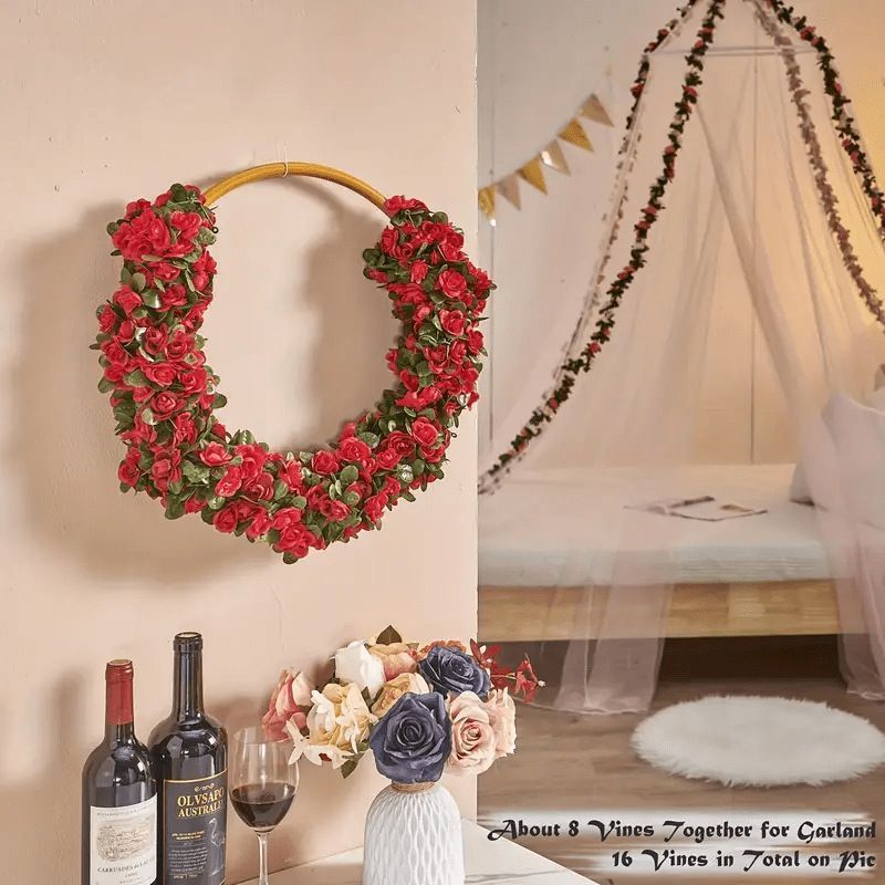 Artificial Rose Vine-Hot Pink & Pink Mixed 2.5m - Image 6