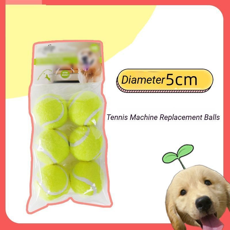 6-Pack 2inch Yellow Dog Tennis Balls - Image 2