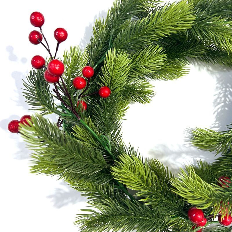 Christmas Artificial Pine Needle Red Berry Decoration - Image 2