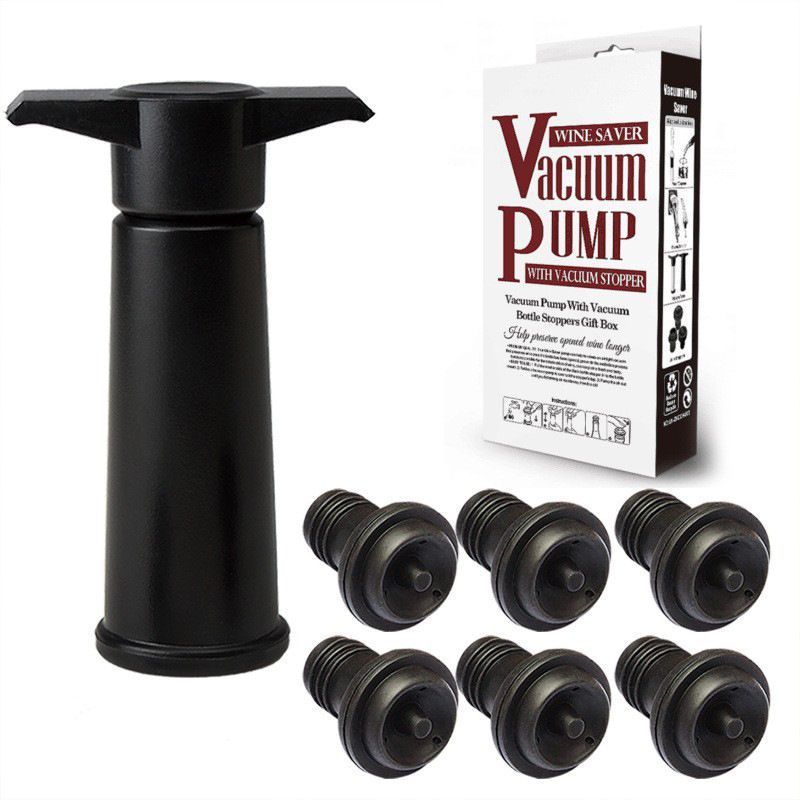 red Wine Vacuum Pump with Preserver Stopper, Wine Fresh Keeping Set - Image 1