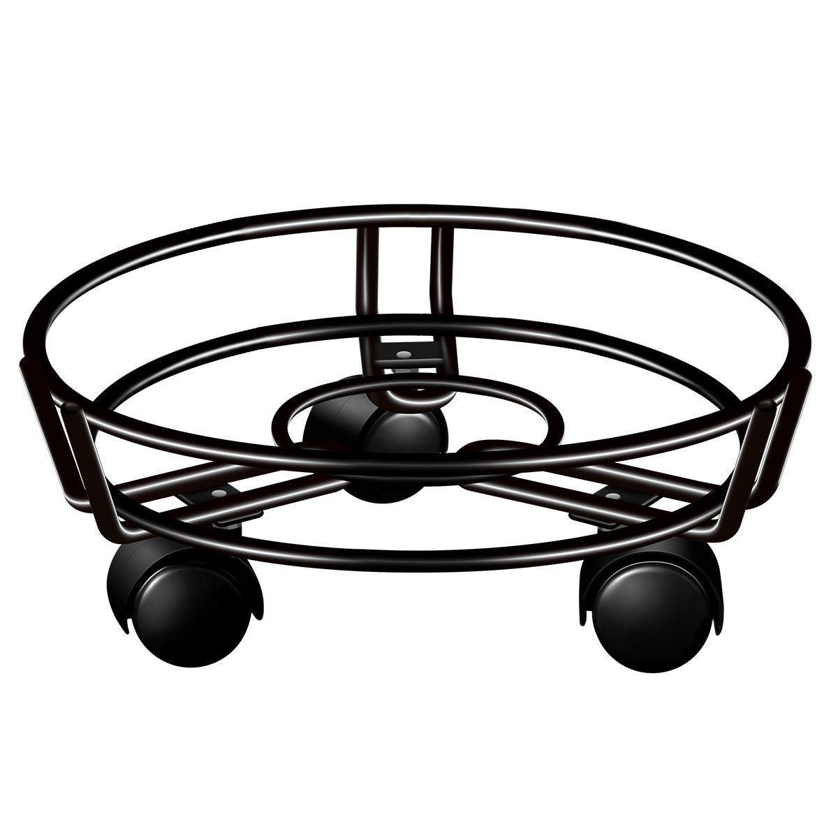 Black Round Wheel Plant Caddy - Image 1