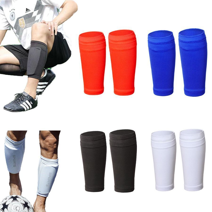 2 Pairs Soccer Shin Guard Sock White Size S - Image 3