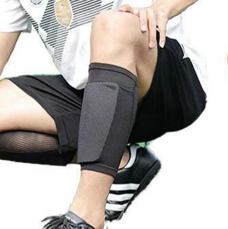 2 Pairs Soccer Shin Guard Sock Black Size S - Image 1