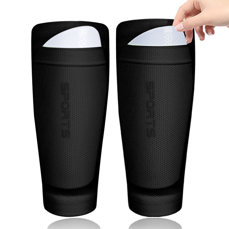 2 Pairs Soccer Shin Guard Sock Blue Size L - Image 4