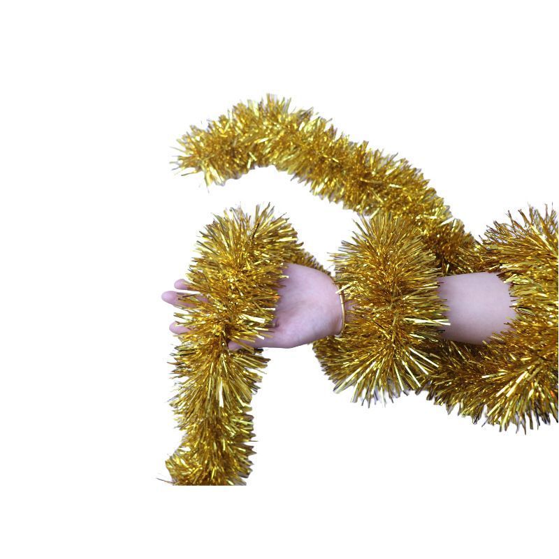 Thick Tinsel Garland 2M Party Decor Gold 5pcs - Image 1