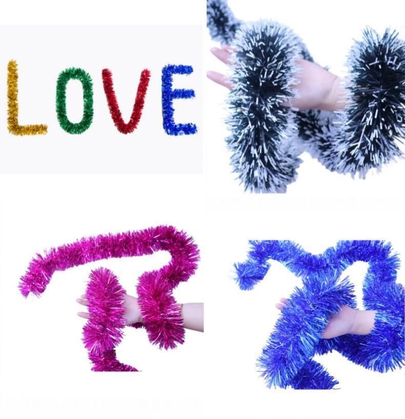 Thick Tinsel Garland 2M Party Decor Gold 5pcs - Image 3