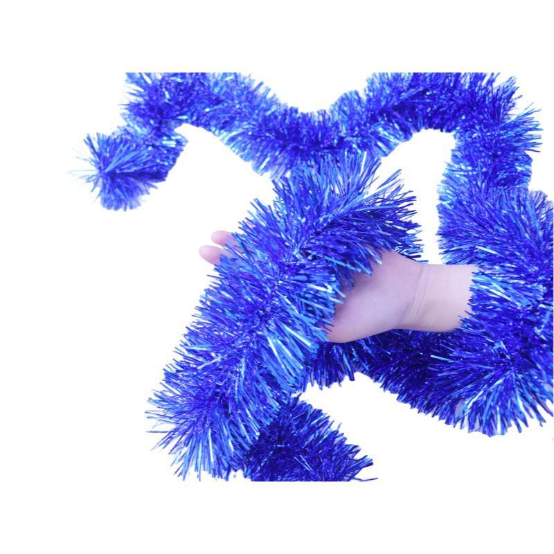 Thick Tinsel Garland 2M Party Decor Blue 5pcs - Image 1