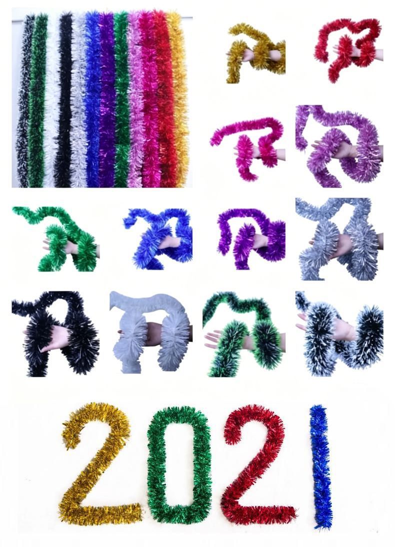 Thick Tinsel Garland 2M Party Decor White 5pcs - Image 6