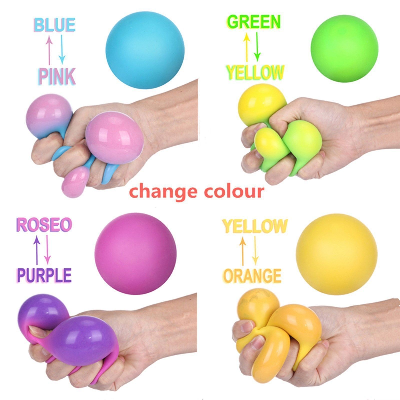 4Pcs Color Changing Stress Toys - Image 2