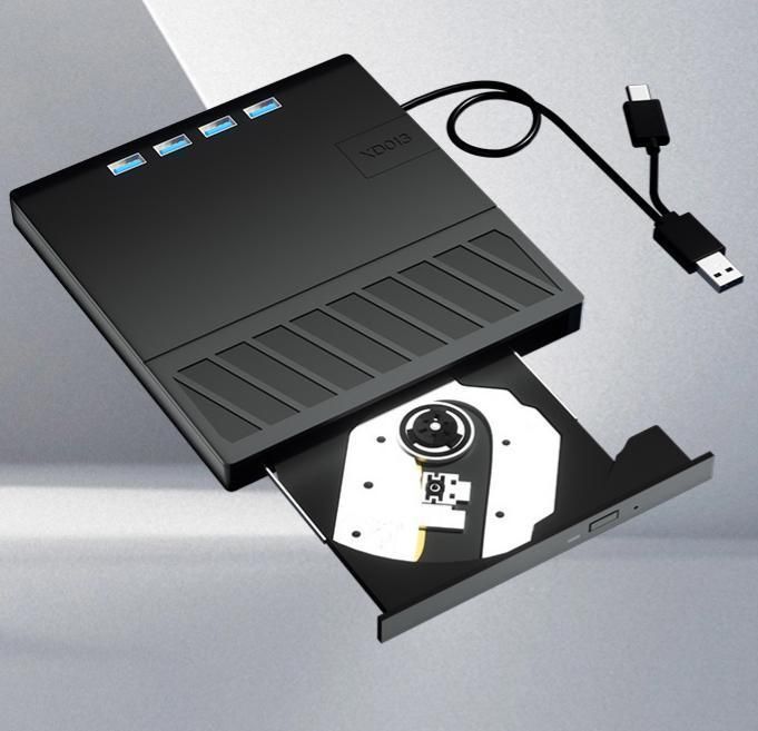 CD/DVD Burner & Card Reader Black - Image 1