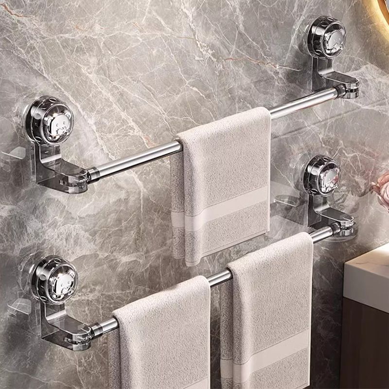 30–60 cm extendable towel rail, no drilling required, with strong suction cups, suitable for wall-mounted storage in bathrooms and kitchens - Image 1