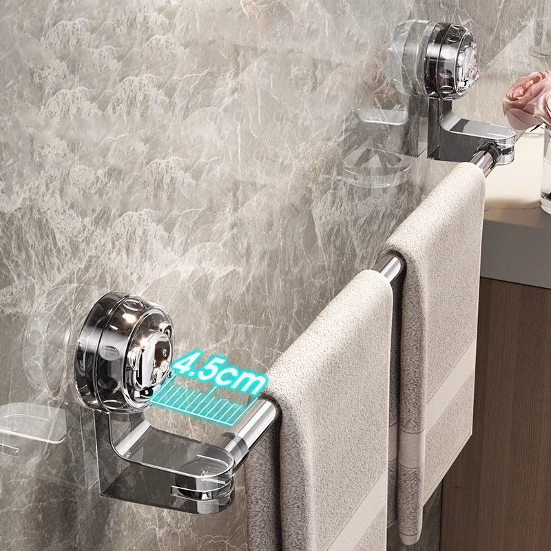 30–60 cm extendable towel rail, no drilling required, with strong suction cups, suitable for wall-mounted storage in bathrooms and kitchens - Image 5
