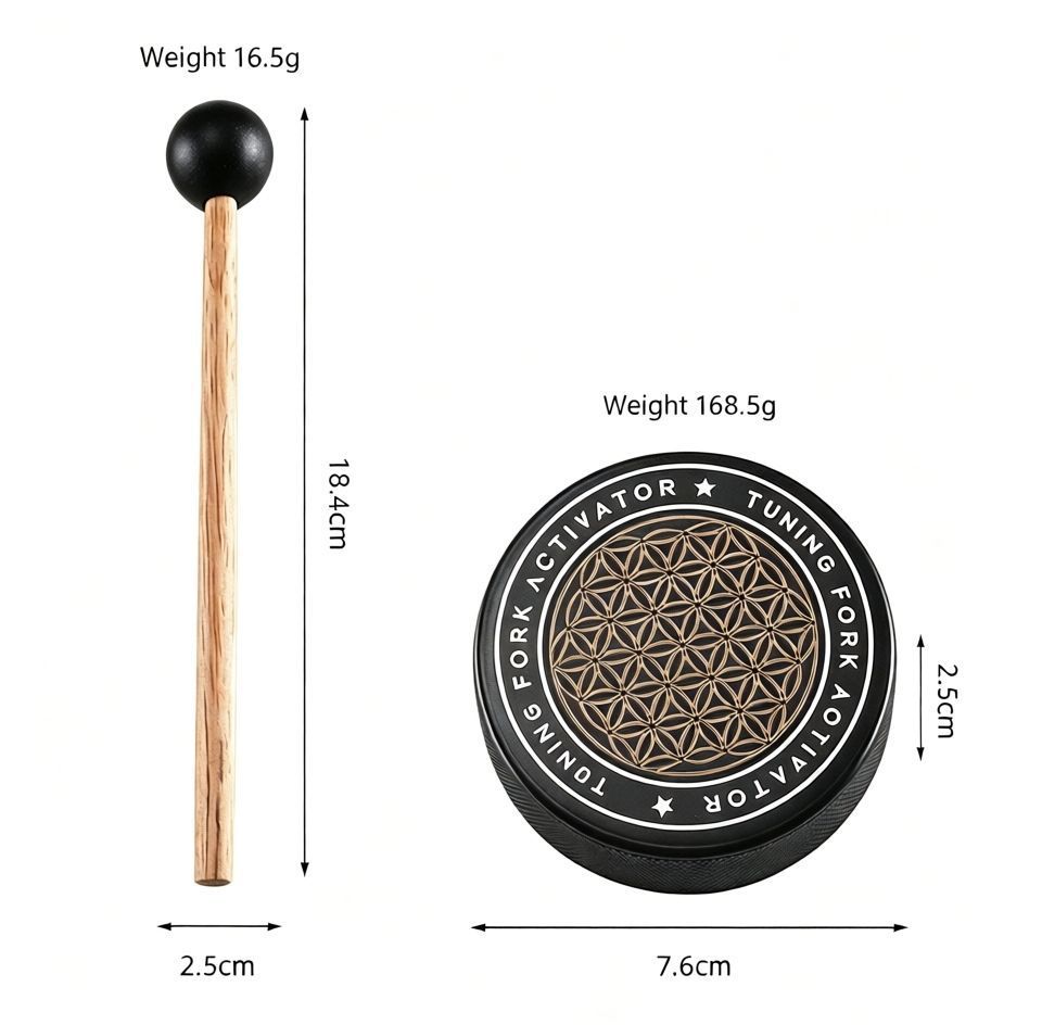 4pcs tuning fork set with pouch & activator - Image 6