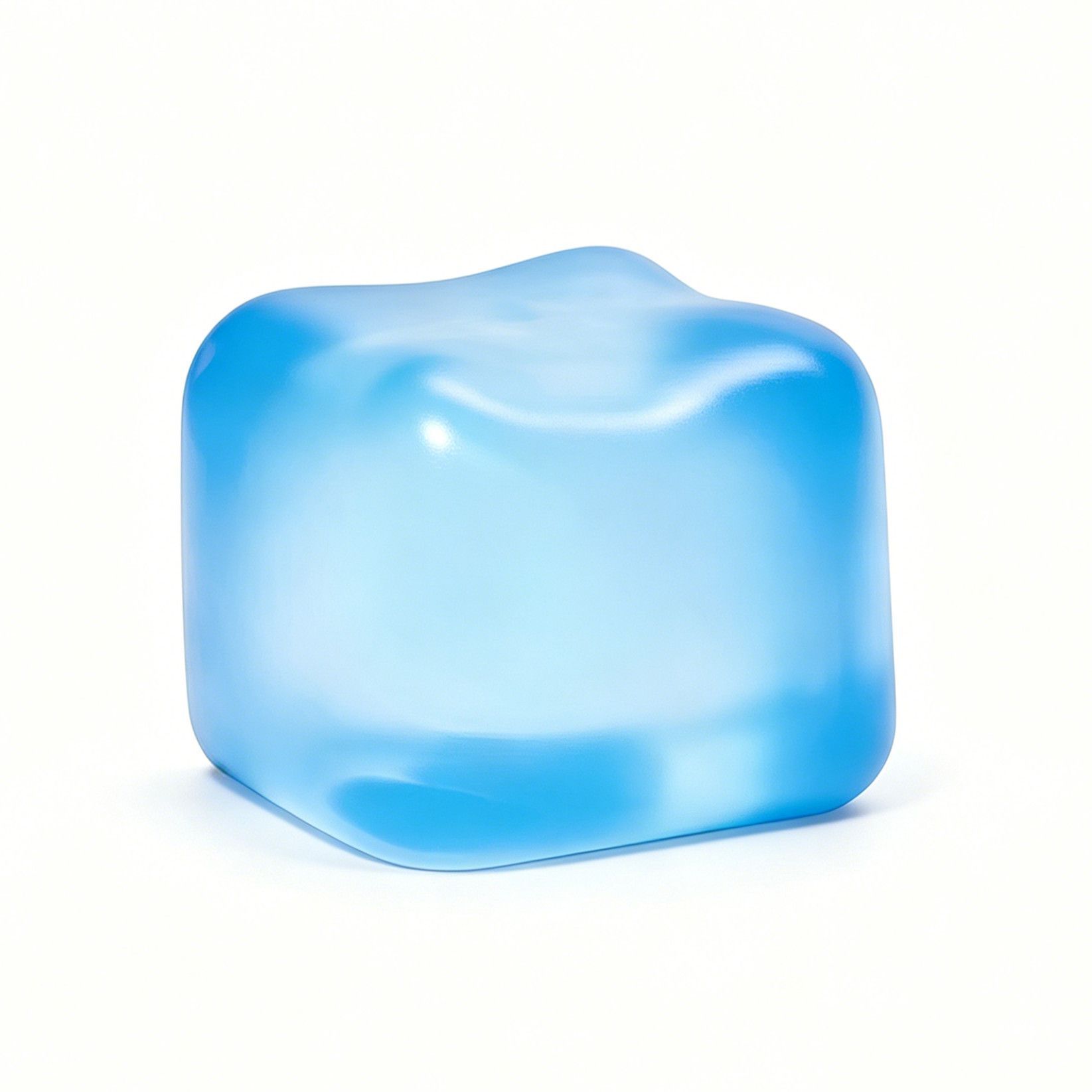 Soft Cube Squishy 5.6cm Mood Boost Fidget Toy (blue) - Image 1