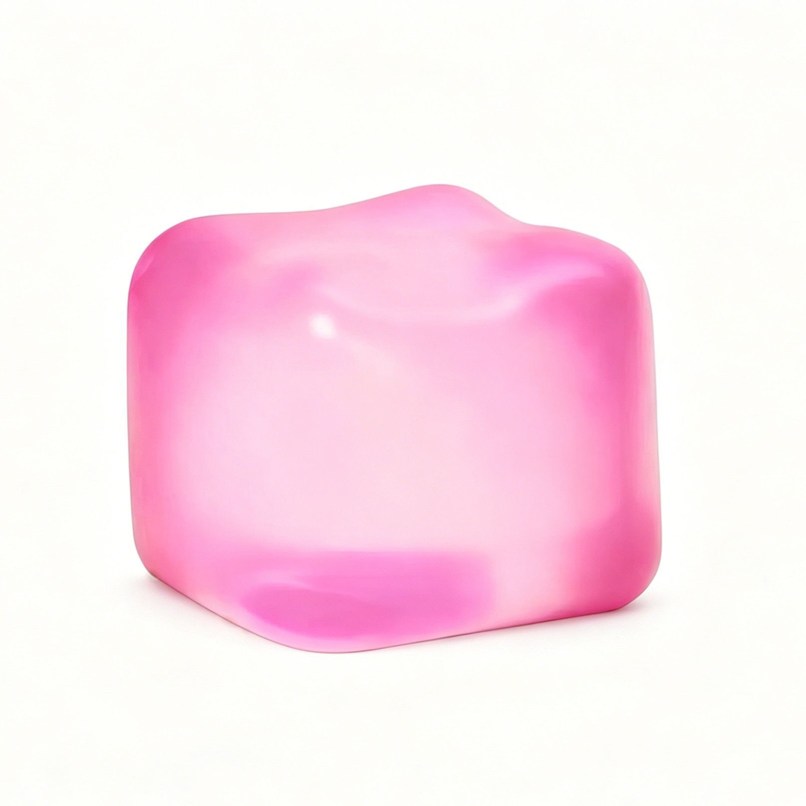 Soft Cube Squishy 5.6cm Stress Relief Fidget Toy (pink) - Image 1