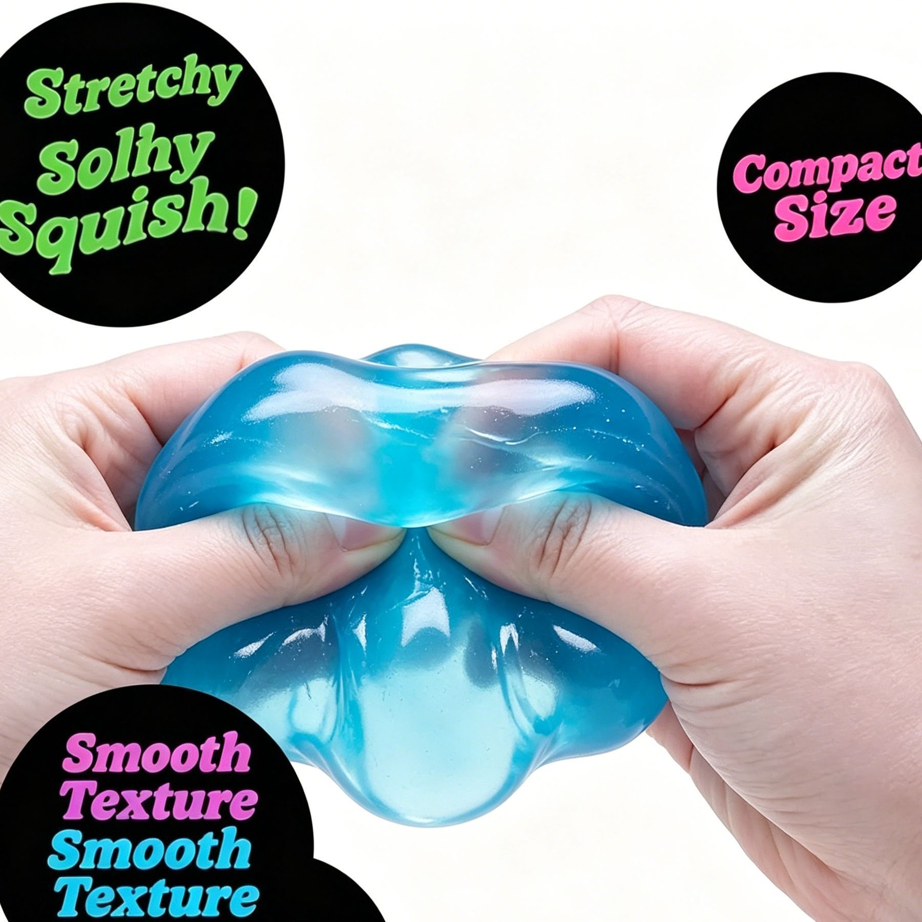 Soft Cube Squishy 5.6cm Stress Relief Fidget Toy (pink) - Image 2