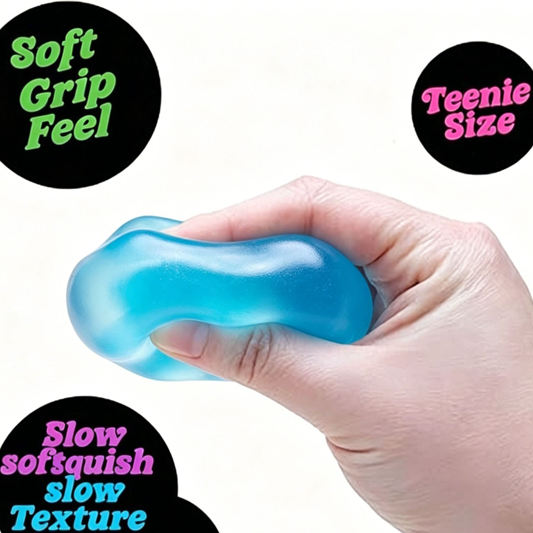 Soft Cube Squishy 5.6cm Stress Relief Fidget Toy (pink) - Image 3