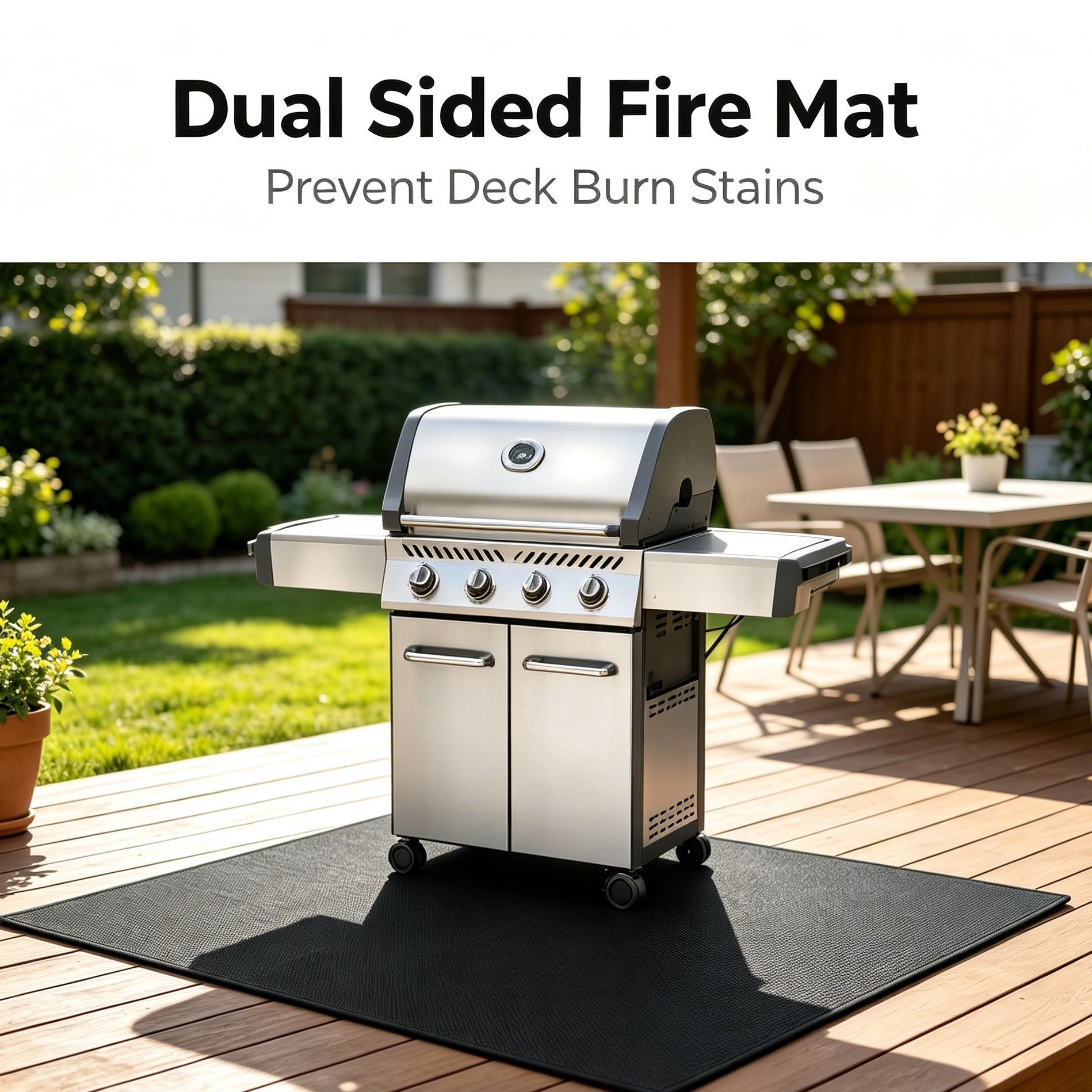Dual Sided Fire Mat Protect Deck Floor from Burn Marks(76*52IN) - Image 3