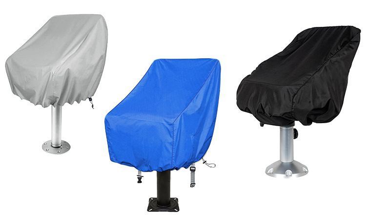 Waterproof Blue Large Boat Captain Seat Cover - Image 3