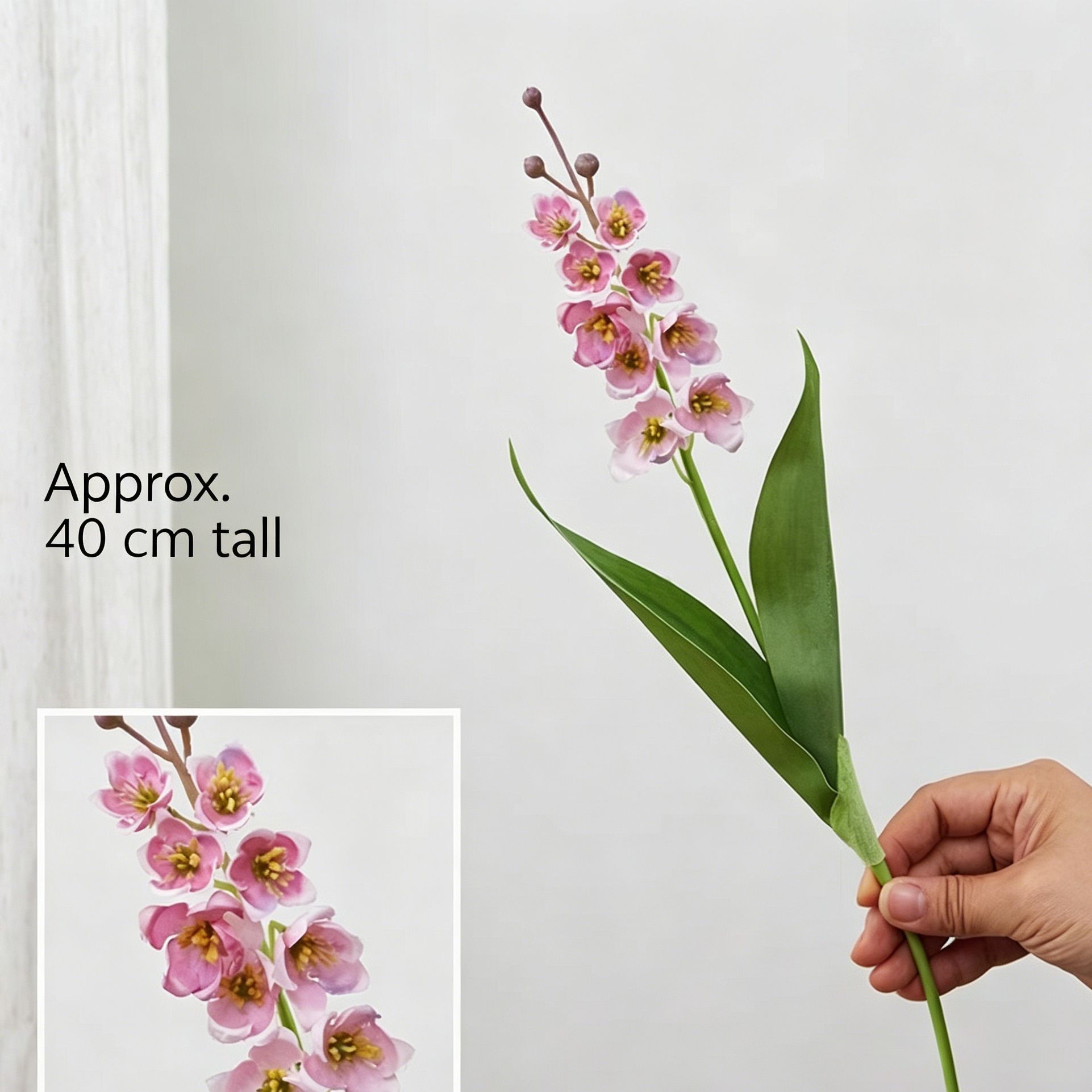 Artificial Pink Lily of The Valley, Romantic Decor, 5 Pack - Image 1