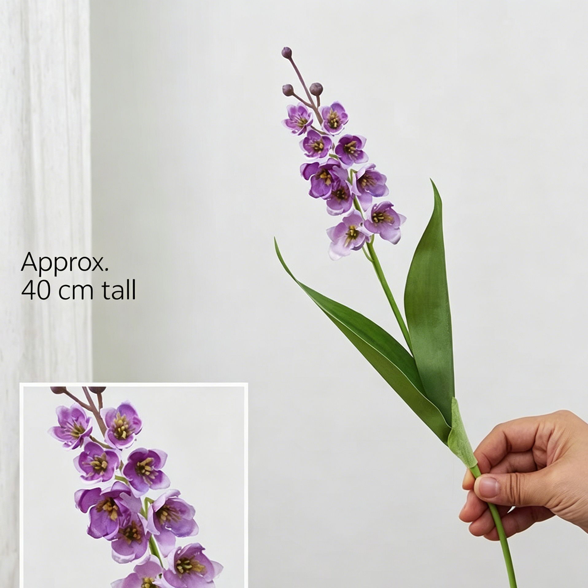 Artificial Purple Lily of The Valley, Dreamy Decor, 5 Pack - Image 1
