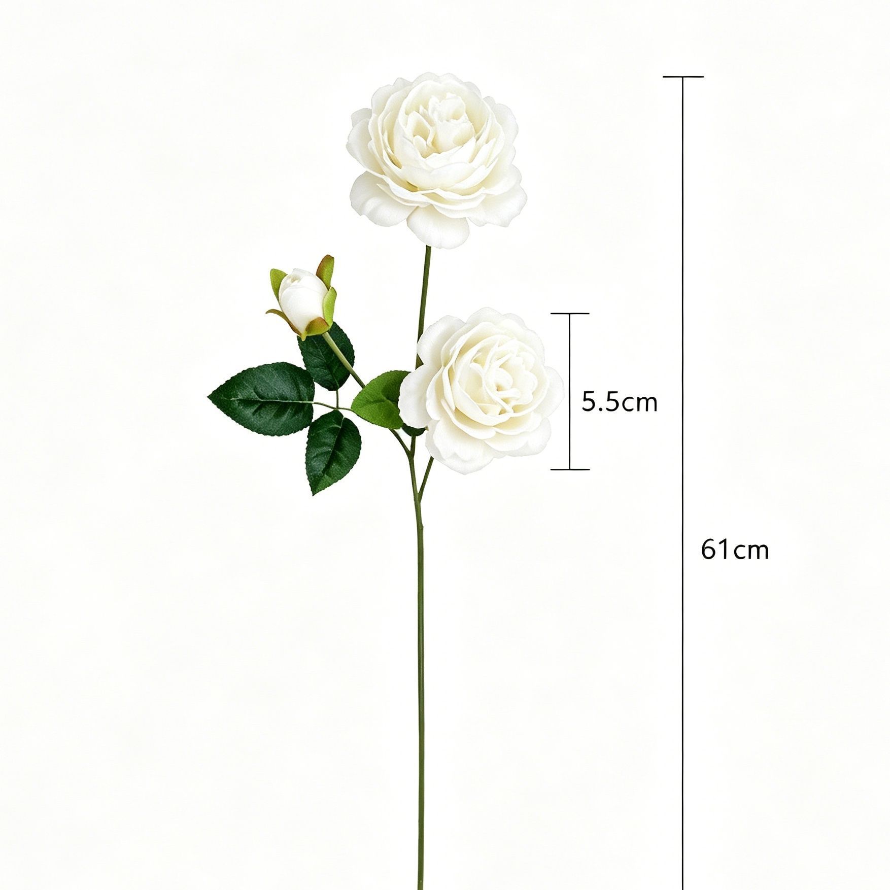 Artificial White French Peony, Soft Decor, 3 Pack - Image 4