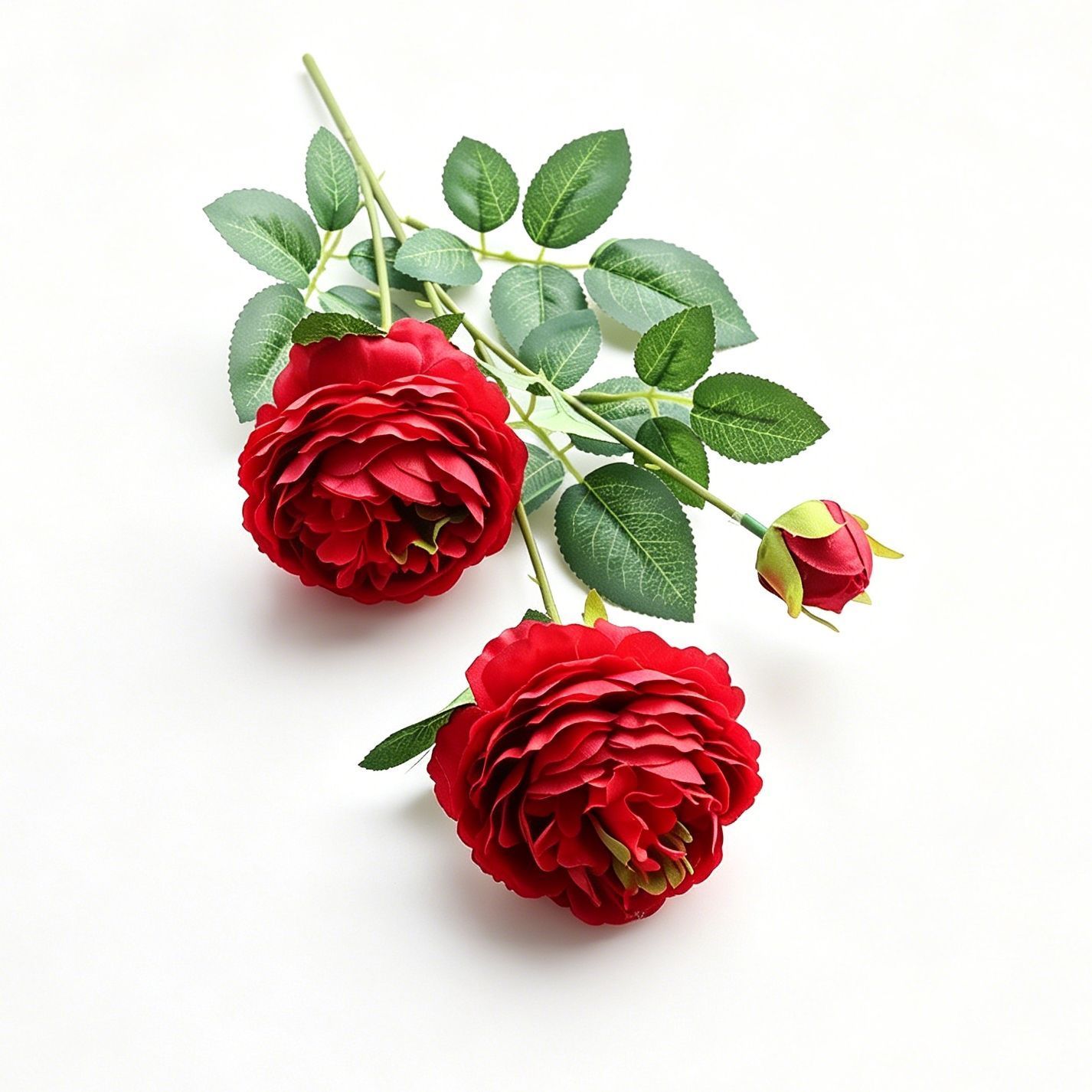 Artificial Red French Peony, Warm Decor, 3 Pack - Image 1