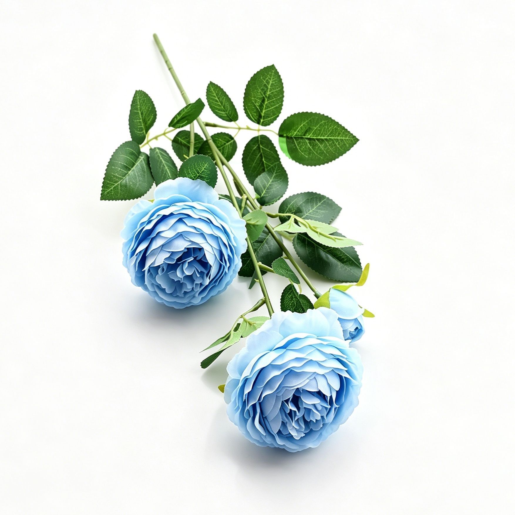 Artificial Blue French Peony, Fresh Decor, 5 Pack - Image 1