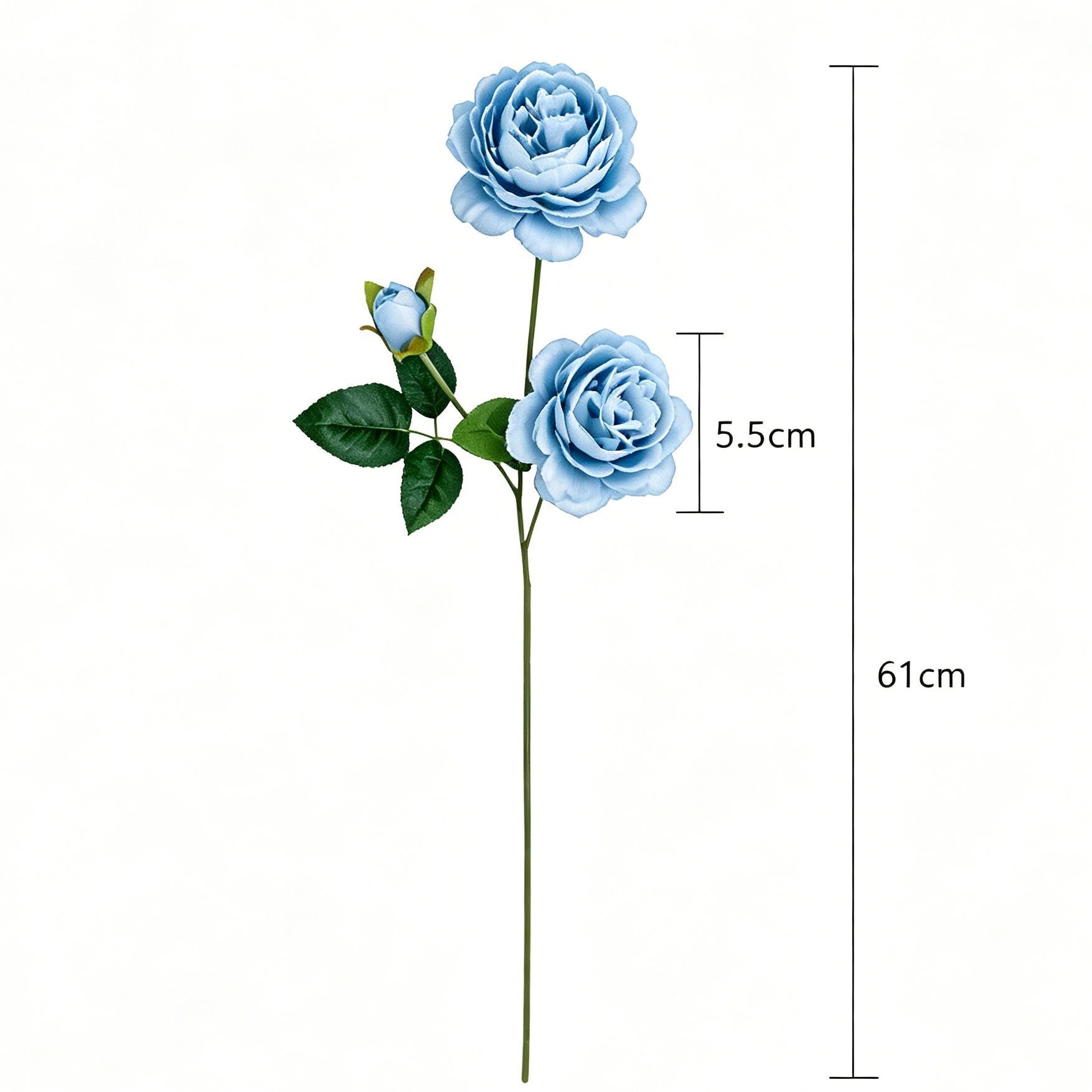 Artificial Blue French Peony, Fresh Decor, 5 Pack - Image 4