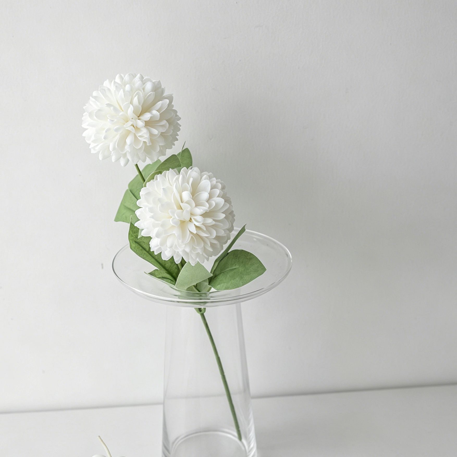 Artificial Hydrangea, Pure White Gentle Decor, 5 Pack - Image 2