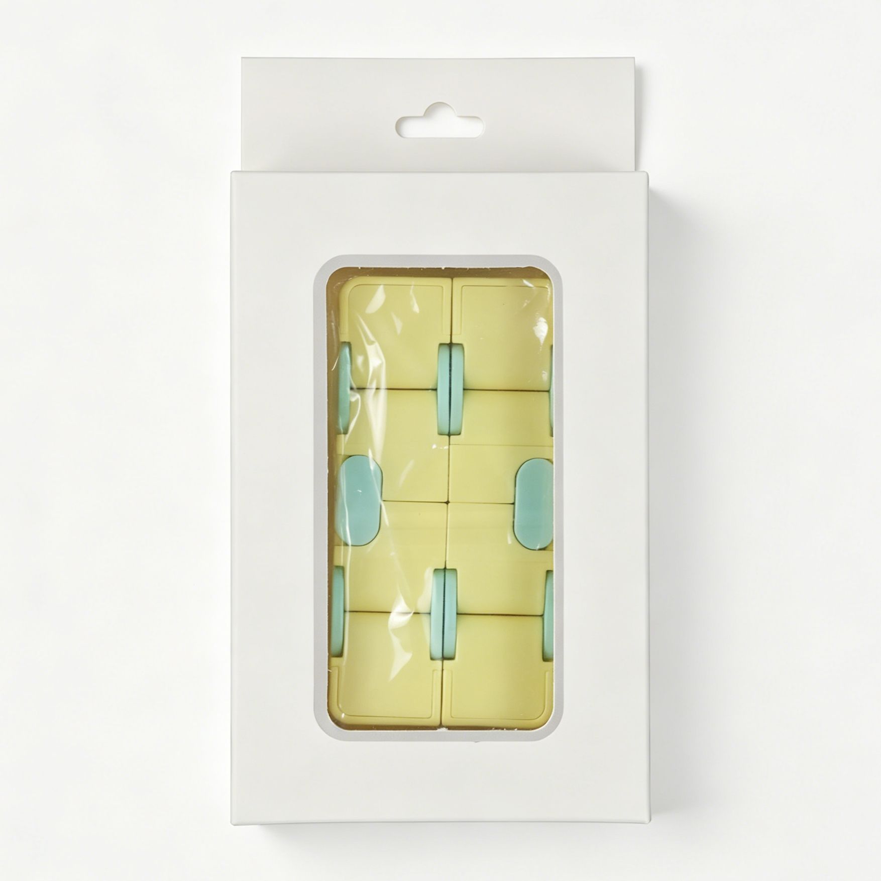 1pk Pastel Yellow Infinity Cube Fidget Toy Gift Box - Image 2