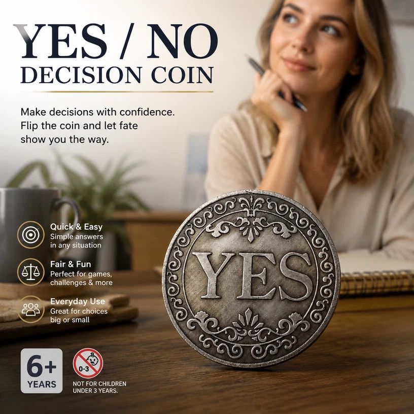 Sentimental Vintage Decision Coin Replica, Perfect Holiday Gift, 1 Pack - Image 1