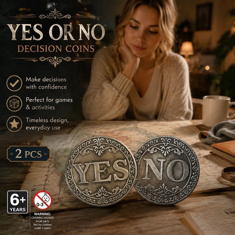 Heartwarming Vintage Decision Coin Replica, Ideal Festive Present, 2 Pack - Image 1