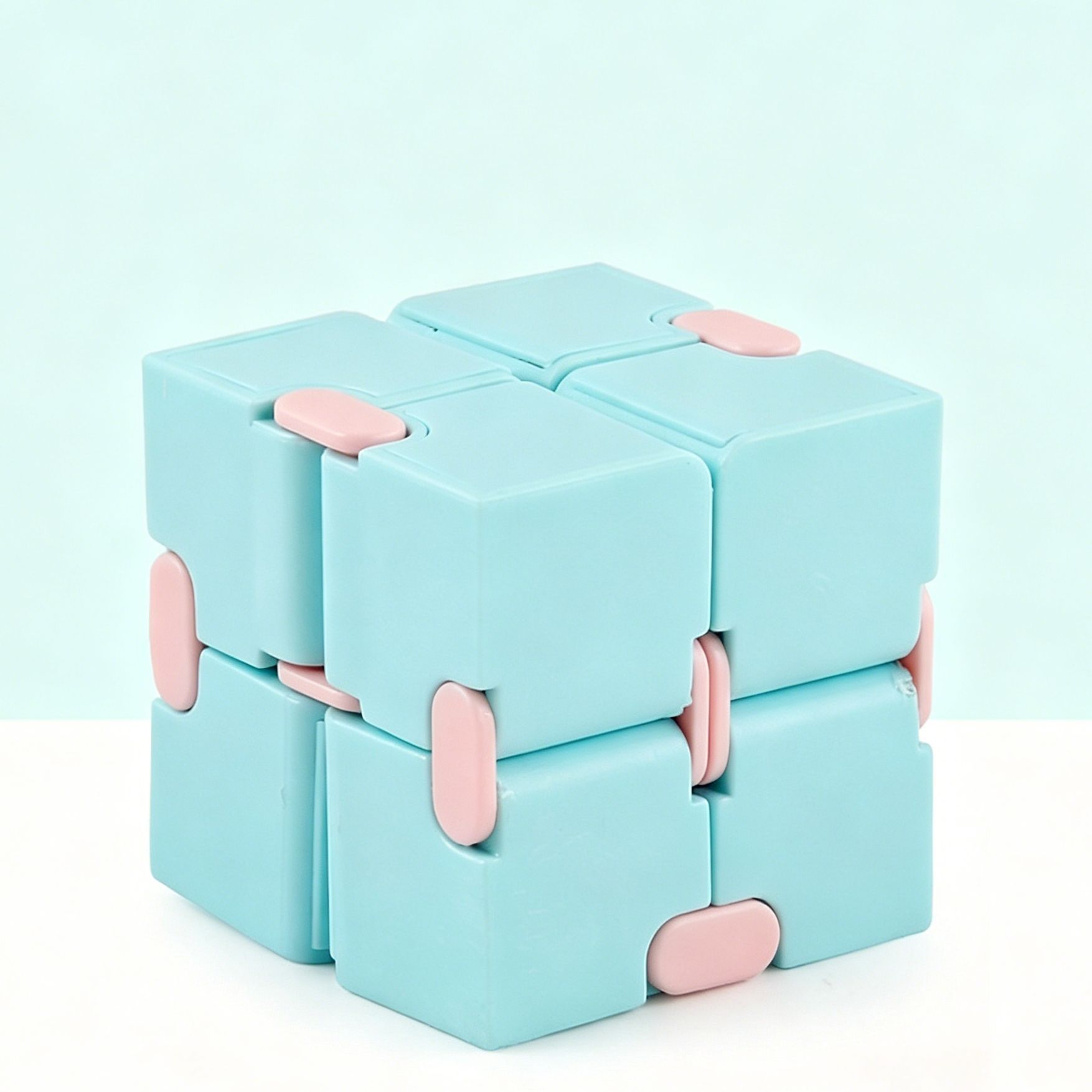 2pk Pastel Blue Macaron Infinity Fidget Cube - Image 1