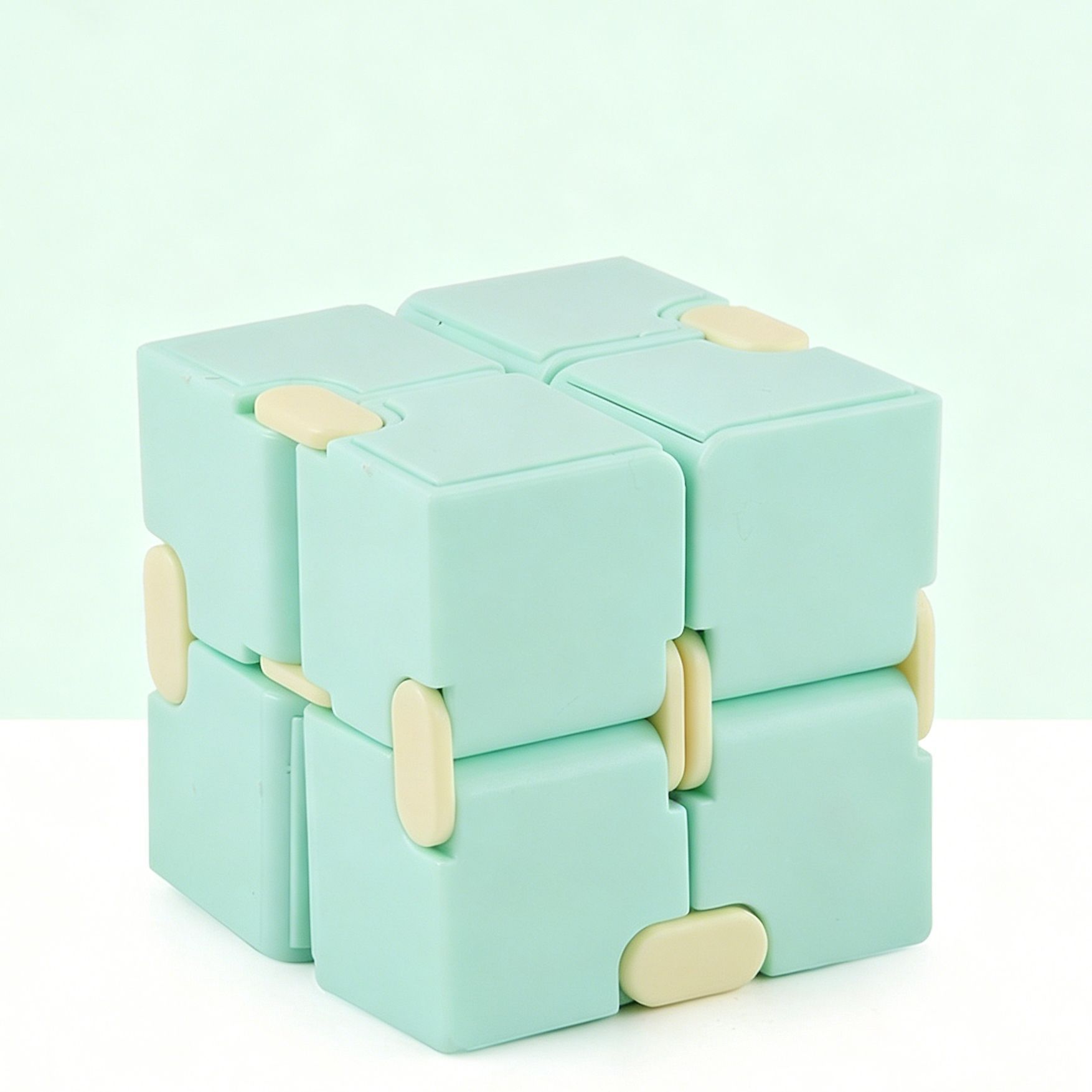 2pk Pastel Blue & Green Infinity Fidget Cube - Image 2