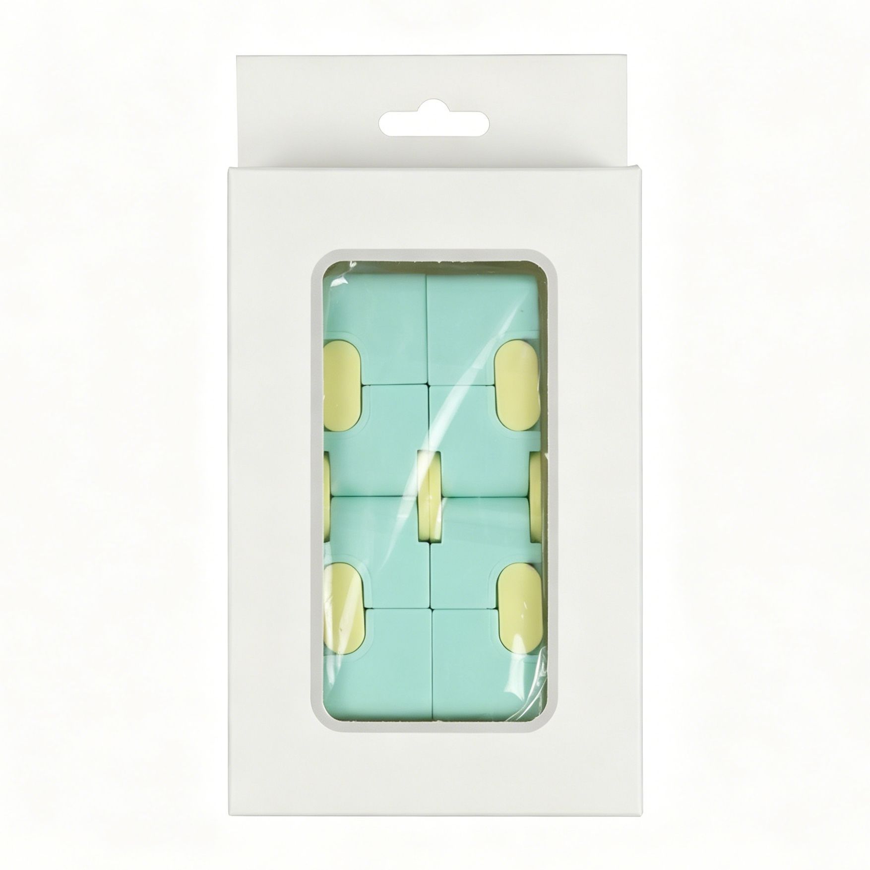 2pk Pastel Green & Yellow Infinity Fidget Cube - Image 3
