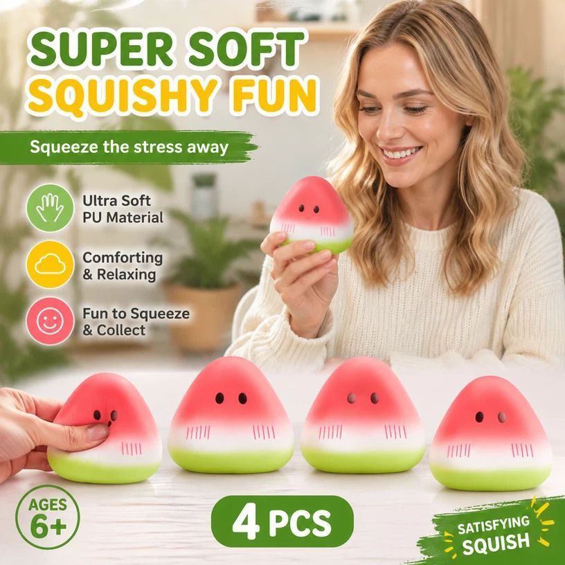 Icy Watermelon Stress Relief Toy 4 Pack - Image 1