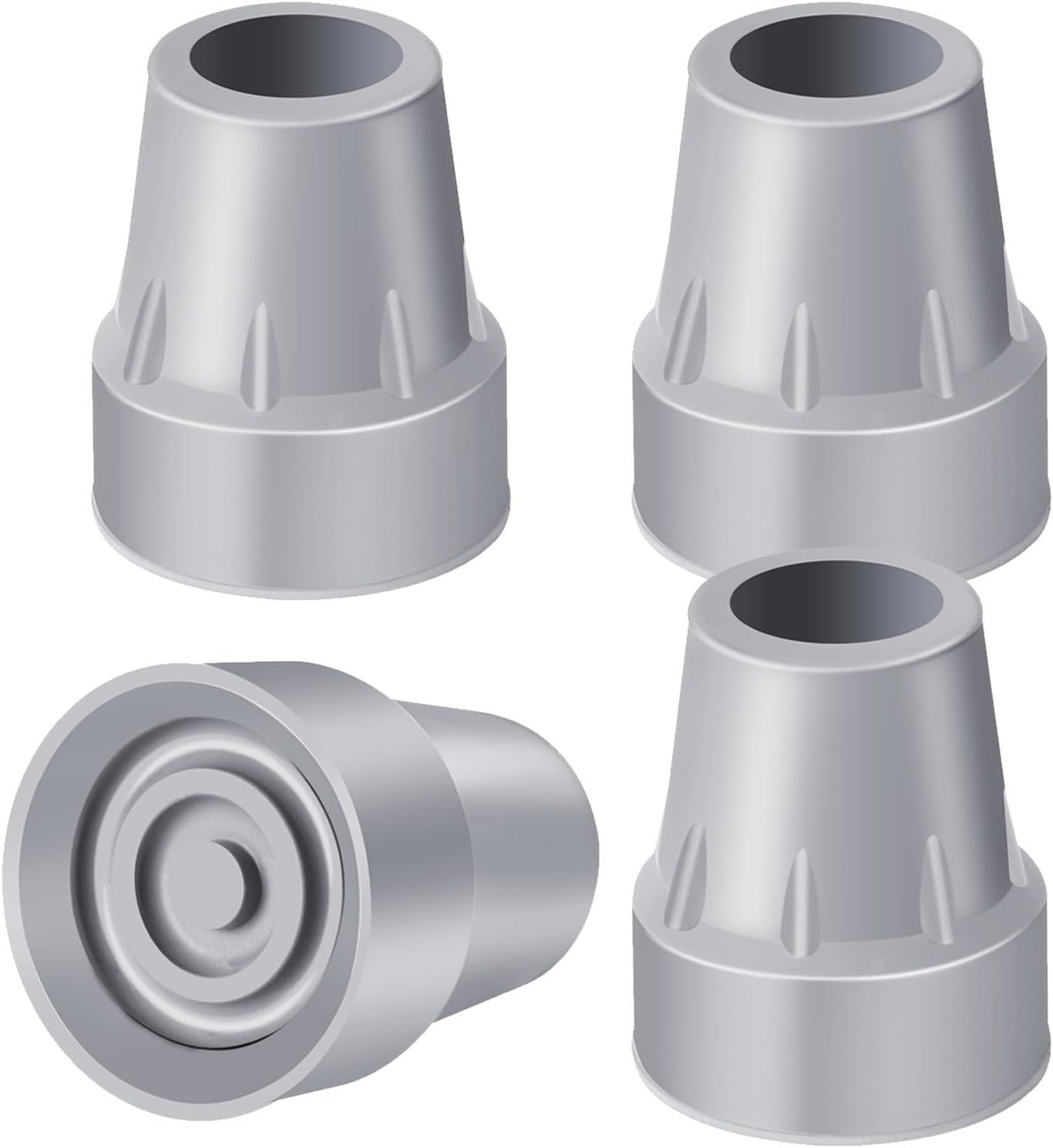Large Inner Diameter 19mm Grey Crutch Rubber Ferrules - Image 1