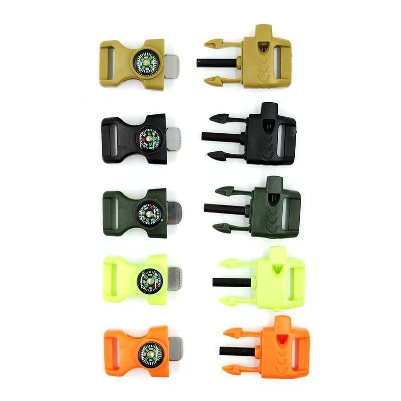 12pk Mixed Colour Survival Paracord Buckle Set - Image 1