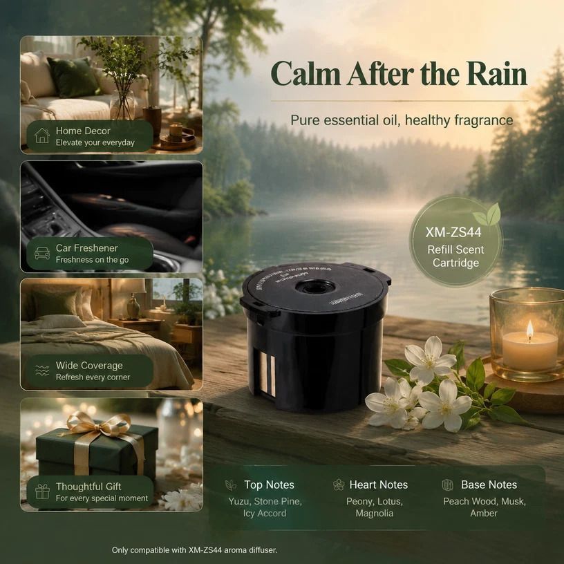 XM-ZS44 Fragrance Refill Pod, Calming Rain, Xmas Extra Scent - Image 1