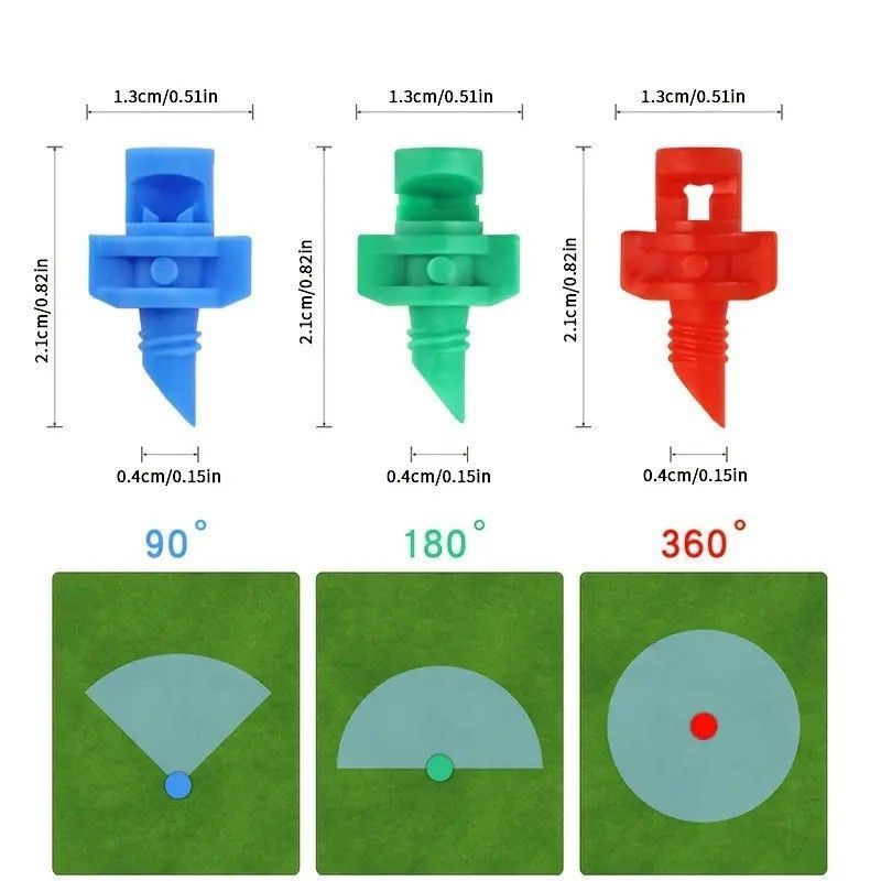 150pk Mixed Angle Refraction Misting Irrigation Sprinkler Set - Image 8