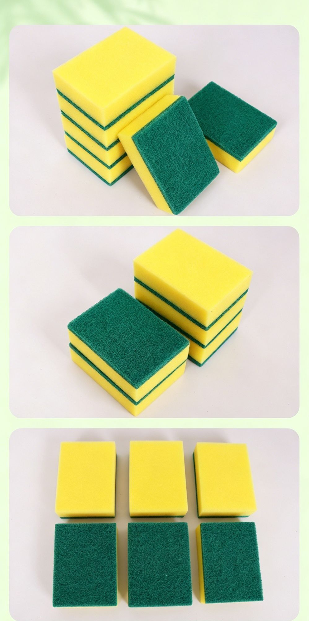 10pk Square Dual Sided Dish Sponge - Image 7